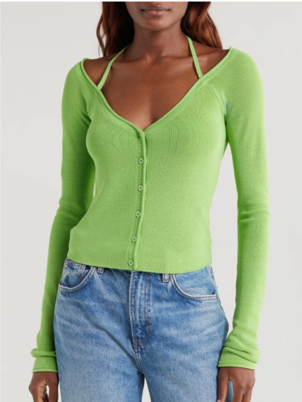 NWT Rib Off the Shoulder Top Good American Size S